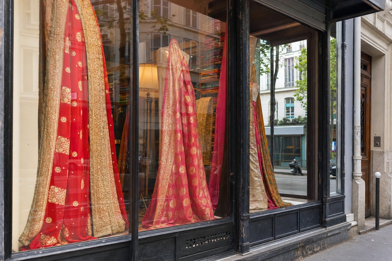Saris et tissus : la mode tamoule s'affiche en vitrine